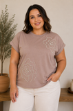 Embellished Floral Knit Top