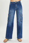 High Rise Wide Cargo Jeans