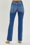 High Rise Raw Hem Straight Leg&nbsp;
