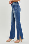 High Rise Raw Hem Straight Leg&nbsp;