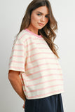 Striped Boxy Cropped T-shirt