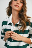 Striped Oversized Polo Shirt